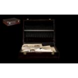 A Deluxe Canteen of Cutlery housed in a lacquered case,