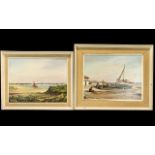 Pair of Modern Oil Paintings on Board. Signed C. Lynch. 1968 & 1966.