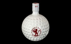 An Unopened Old St Andrews Scotch Whisky Bottle in the shape of a golf ball. 750 ml, Alc.