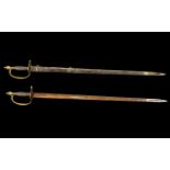 A Fine Quality British Infantry Officers Sword with gilt bronze mount and silvered wired grip,