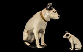 A Reproduction Resin Nipper HMV Dog Figure, height 14".