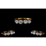 Ladies 18ct Gold Nice Quality 4 Stone Diamond Set Ring.