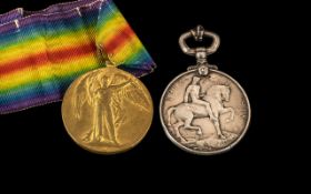 Two WW1 War Medals The First A Victory Medal Awarded To 3131019 PTE J RIDDING 31-CAN.