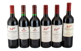 Penfolds - Koonunga Hill Shiraz Cabernet Sauvignon ( 6 ) Vintage Bottles of Red Wine.