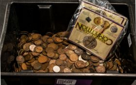 Large Collection of Coins, a huge quantity dating back to the early 1900s; several hundred coins, in