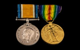 WW1 Pair British War & Victory Medal Awarded To M.29041 J E DOLBY E.R.A 5 R.N.
