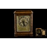 Early 20th Century Oak Effect Alarm Clock by Thomas Fattorinis patent bugler alarm clock.