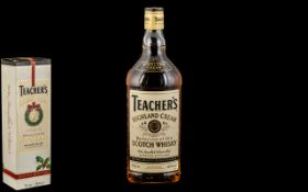 Teachers - Highland Cream Bottle of Old Scotch Whisky with Seasons Greetings. 70cl - 40% Vol. Seal