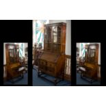 Antique Oak Bureau Bookcase,