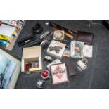 Box of Mixed Collectibles, including vintage card and boxed games, travel size Monopoly,