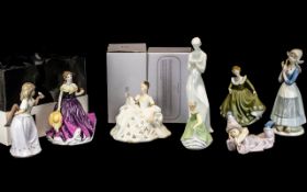 Collection of Royal Doulton Porcelain Figurines,