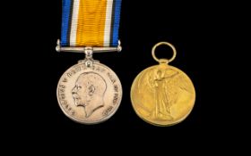 WW1 Pair British War & Victory Medal Awarded To J.71010W SINGLETON A.B R.