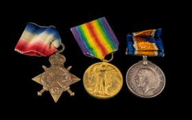 WW1 Medal Group Of Three To Include 1914-15 Star, British War And Victory Medal, All Awarded To M.