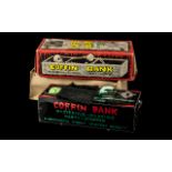 Coffin Bank Mechanical Money Box, unusual novelty piece with automatic action; in original box