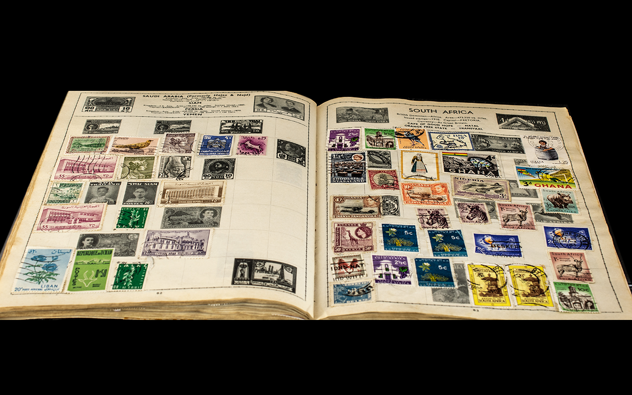 Collection of British Stamps housed in an All Nations Stamp Album, - Image 2 of 4