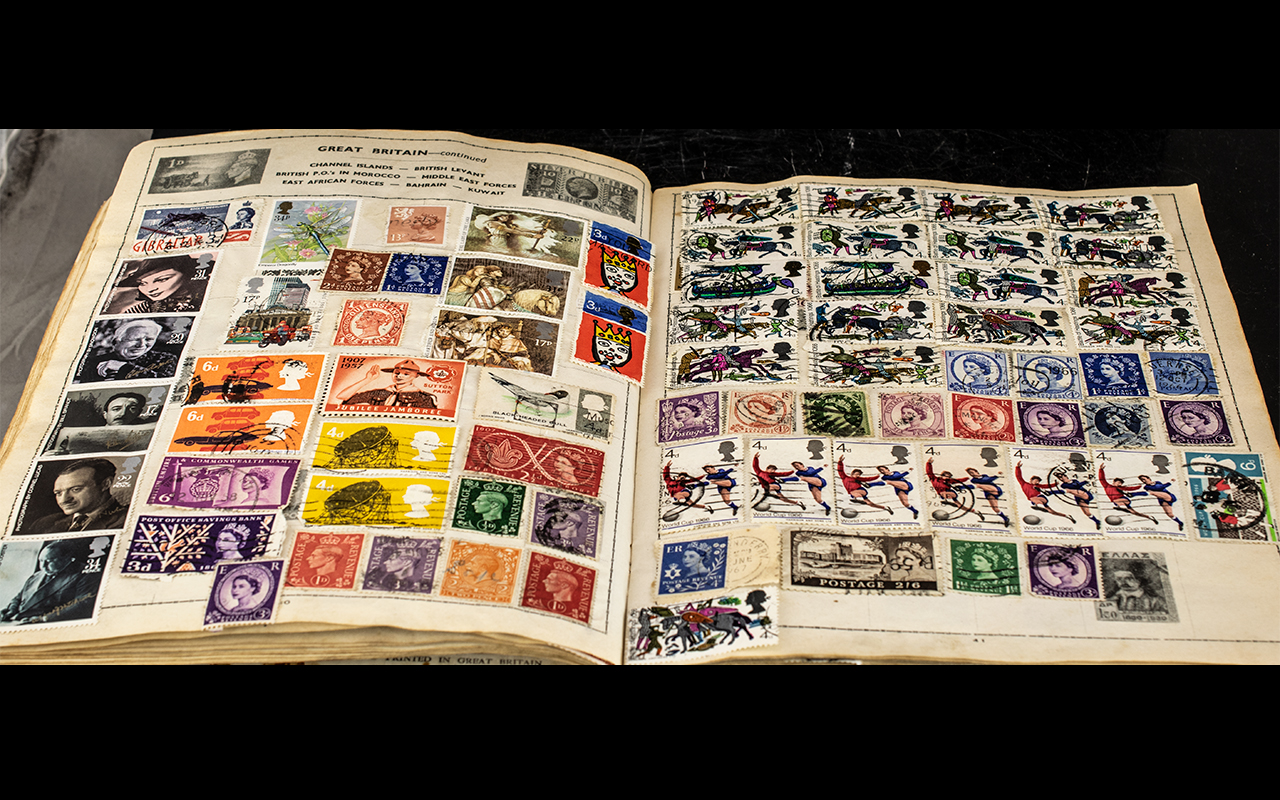 Collection of British Stamps housed in an All Nations Stamp Album, - Image 3 of 4