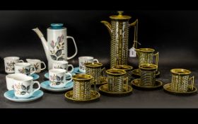 Portmeirion Pottery 'Cypher' Bauhaus Pattern Coffee Set by Susan William Ellis,