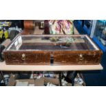Table Top Display Cabinet with brass fittings; 36 inches x 18; ideal for antiques fairs,
