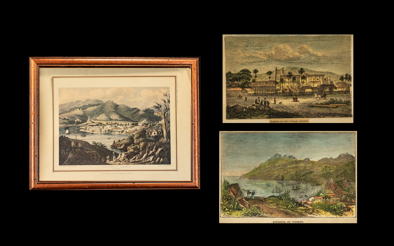 West Indies Interest - Nine Various Coloured Prints & Antique Engravings, including Dominica, - Image 2 of 2