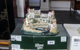 Limited Edition Lilliput Lane Light Up Model 'Yuletide Harbour' L2886, Limited Edition No. 0284.