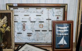 Nautical Interest - Two Framed Displays depicting various nautical knots.