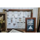 Nautical Interest - Two Framed Displays depicting various nautical knots.