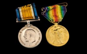 WW1 Pair British War & Victory Medal Awarded To K.46646 H C MURRAY STO. 1 R.