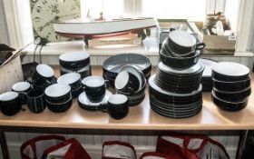 Collection of Denby Tableware, comprising 7 dinner plates, 2 large serving bowls, 6 soup bowls,