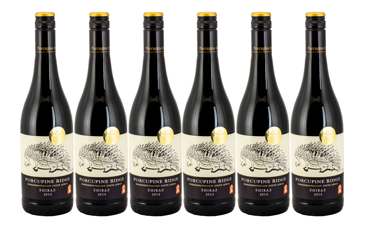 Porcupine Ridge Shiraz 2014, six bottles of wine from South Africa - 14.