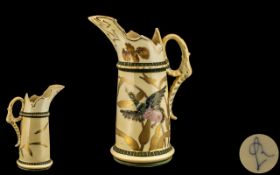 Amphora - Austrian 19th Century Fine Quality Hand Painted Porcelain Jug of excellent lustre,