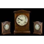 An Early 20th Century Mahogany Newhaven Mantel Clock height 12 inches.