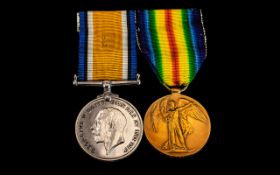 WW1 Pair British War & Victory Medal Awarded To 4836E S R HOLTBY ENGN R.N.