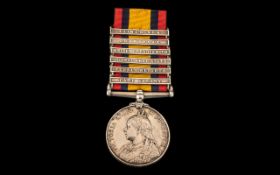 Queens South Africa Medal With Six Clasps Laings Nek, Transvaal, Relief Of Ladysmith,