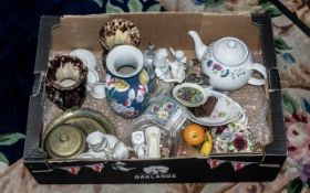 Large Collection of Porcelain, Pottery & Collectibles, comprising vases, jugs, teapot, figures,