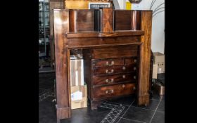 Art Deco Mahogany Fireplace Surround with a Top Shelve In Traditional Deco Shape.