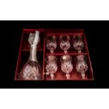 A Boxed Lead Crystal Drink Set to include Decanter & Six Glasses, by Opera.