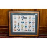 Football Interest - Large Framed Carling Premiership Captains Picture,