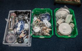 4 Boxes Full of Misc Bric-a-Brac and Col