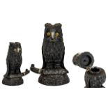 Victorian Irish Inkwell in Form of Owl.