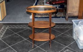 A Mahogany Three Tier Edwardian What Not