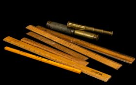 Brass Telescope, three-drawer, 41 cm fully extended,