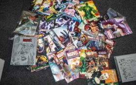 Large Collection of The Classic Marvel Figurine Collection Comics / Magazines,