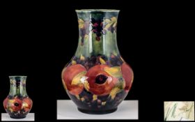 William Moorcroft - Superb Signed Large and Impressive Bulbous Shaped Vase ' Pomegranates ' Design