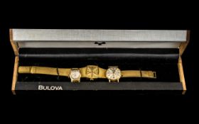 Bulova Ladies Bracelet Watch in original box, with champagne face,