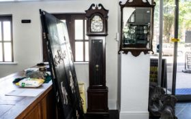 Reproduction Brass Faced Arched Dial Grandfather Clock,
