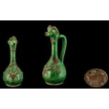 Turkish Antique 'Canakkale Ottoman Ware' Green Glazed Pottery Ewer, 18th/19th century,