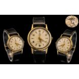 Rolex - Tudor Royal Small Rose 9ct Gold Mechanical Wind Wrist Watch with Attached Leather Strap.