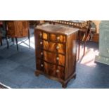 A Small Mahogany Reproduction Serpentine Fronted Chest, of pleasing proportions,