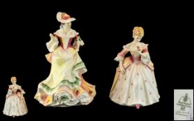 Royal Doulton Hand Painted Pair of Porcelain Figures. Comprises 1/ Flowers of Love ' Rose ' HN3709.