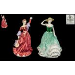 Royal Doulton Hand Painted Pair of Porcelain Figures. 1/ ' Fond Farewell ' HN3815. Designed A.